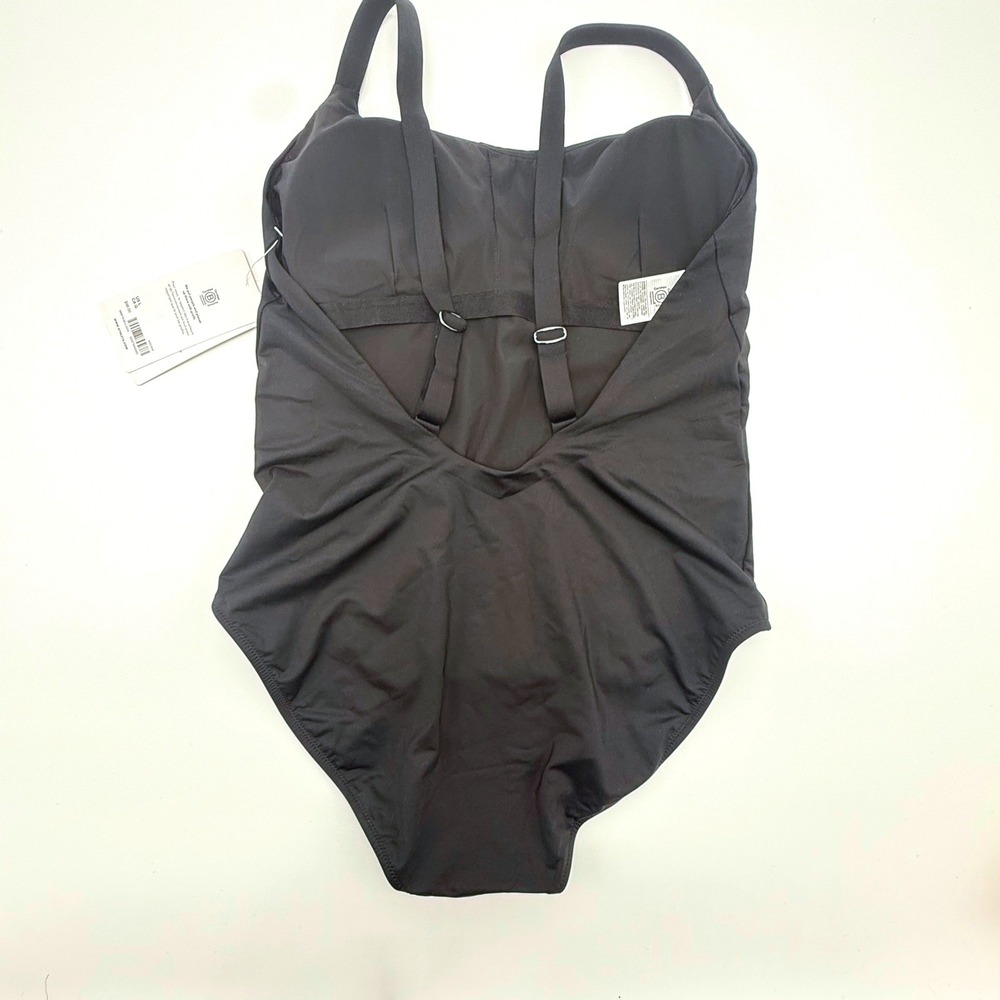 Athleta Hermosa One Piece Swimsuit Black Recycled H2ECO 988619 Womens Large NWT - Picture 2 of 13